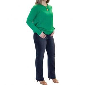 NEW YOLLY helen lightweight soft sweater in dark green